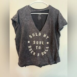 Sold my soul to rock and roll muscle tee